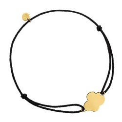 Bracelet Or Nuage 14 mm Lien noir