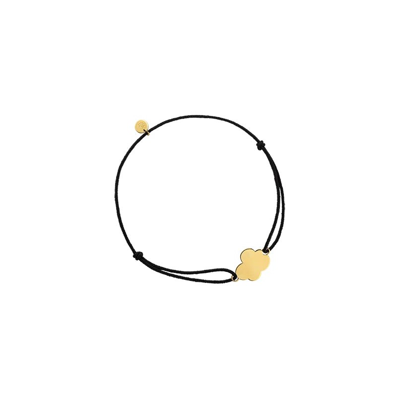 Bracelet Or Nuage 14 mm Lien noir