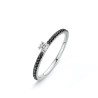 Bague Or et Diamant Blanc de 0,09 ct & 24 Dts Noirs - SALINA