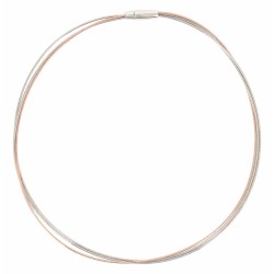 Collier Argent & argent plaqué rose
