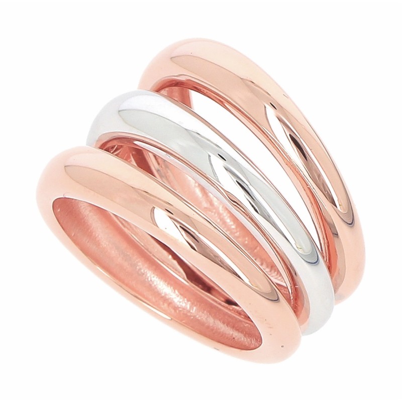 Bague Argent & argent plaqué rose
