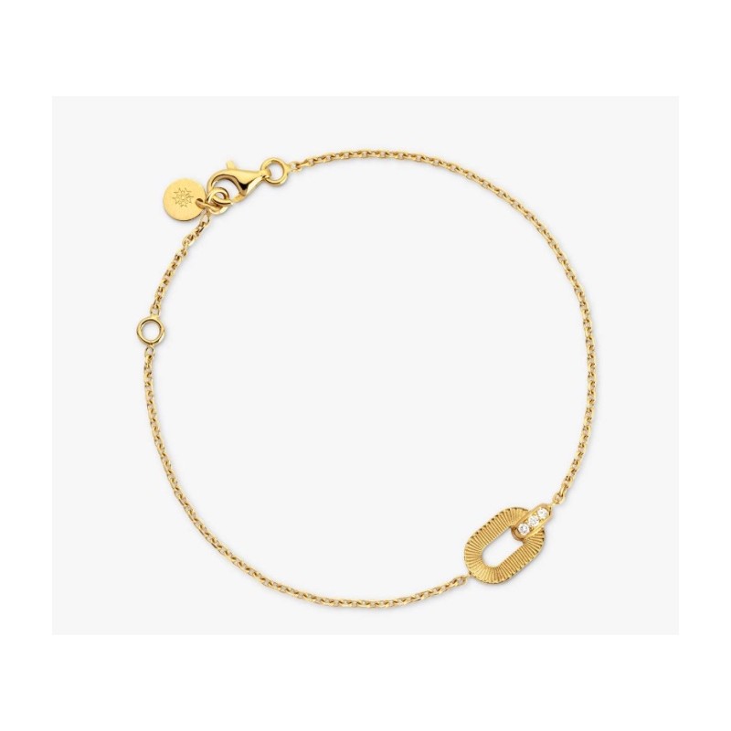 Bracelet Or et Pierres Diamants - Ruban