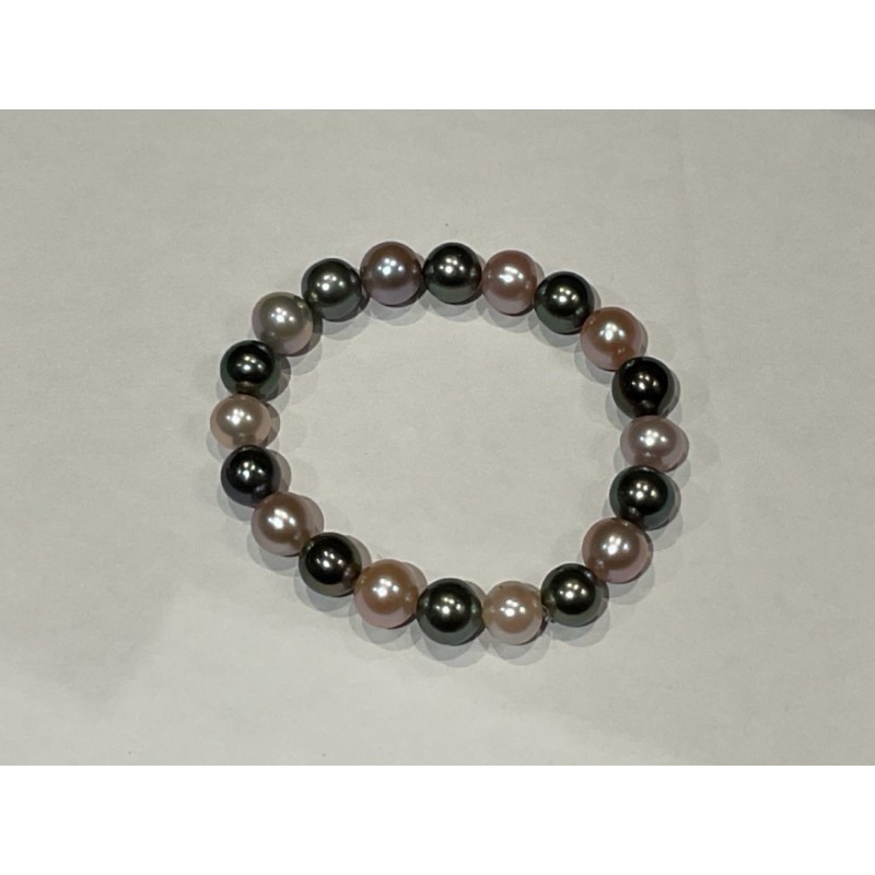 Bracelet Or et Perles de Culture Tahiti & Eau douce
