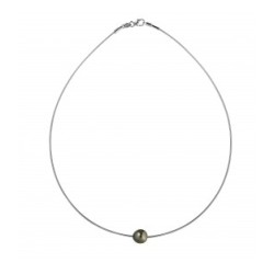 Collier argent & Perle de culture de Tahiti