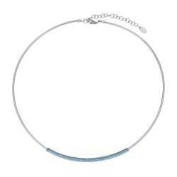 Collier Argent polvere bleu Caraïbe