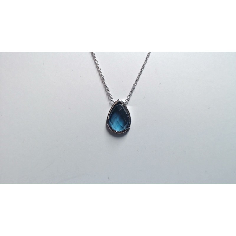 Collier Or et Pierres Topaze Blue London