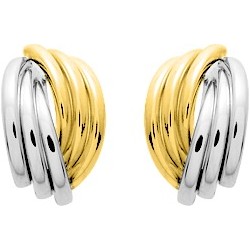 Boucles Or jaune et or blanc