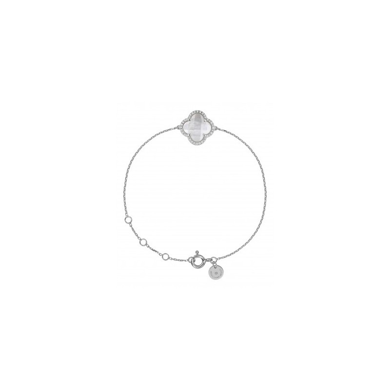 Bracelet Or et Pierres Diamants et Nacre
