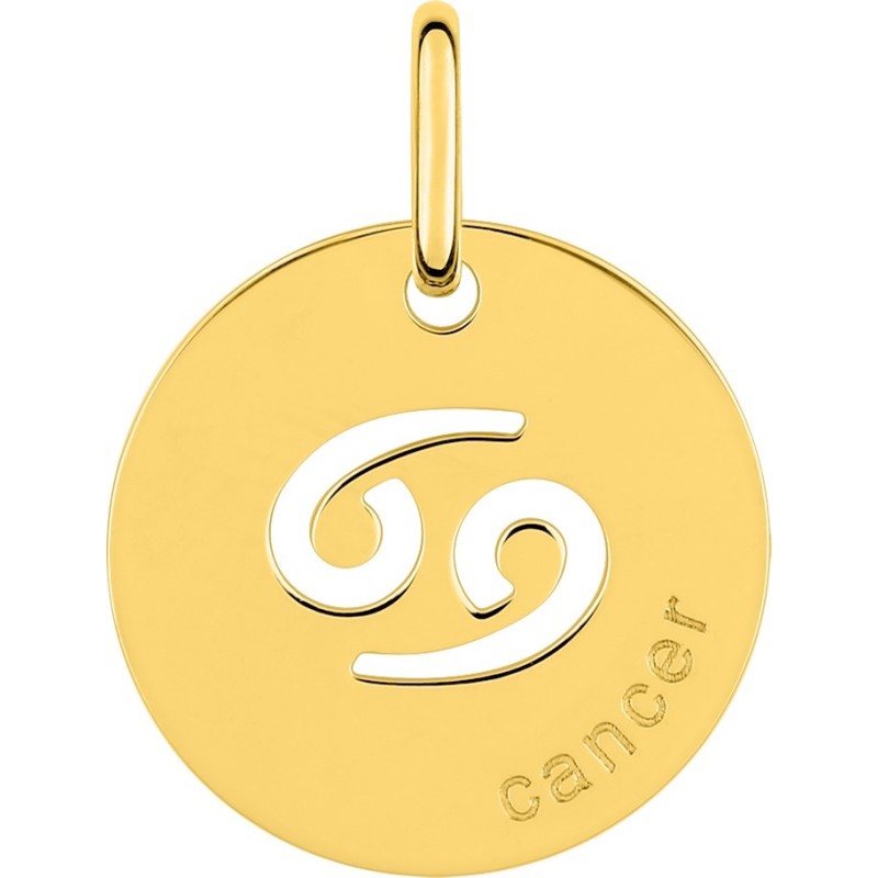 Médaille Or Zodiac Cancer