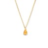 Collier Or et Pierres Saphir jaune taille poire