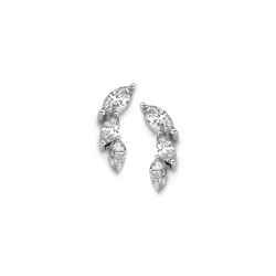 Boucles Or et Pierres Diamants taille Marquise