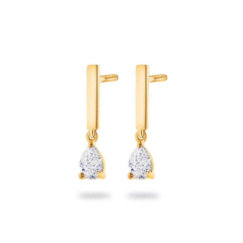 Boucles Or Pendantes et Pierres 