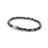 Bracelet Argent Onyx + Turquoise d'afrique 4 mm
