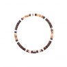Bracelet Argent Heishi Brun 4 mm