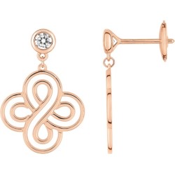 Boucles Or Pendantes et Pierres Diamants