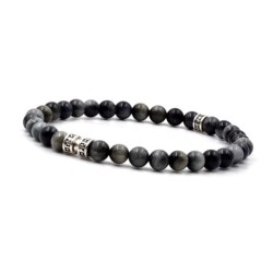 Bracelet Argent Oeil de Faucon 6 mm