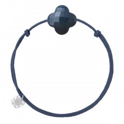Bracelet Argent Jean Pietersite Bleue Trefle