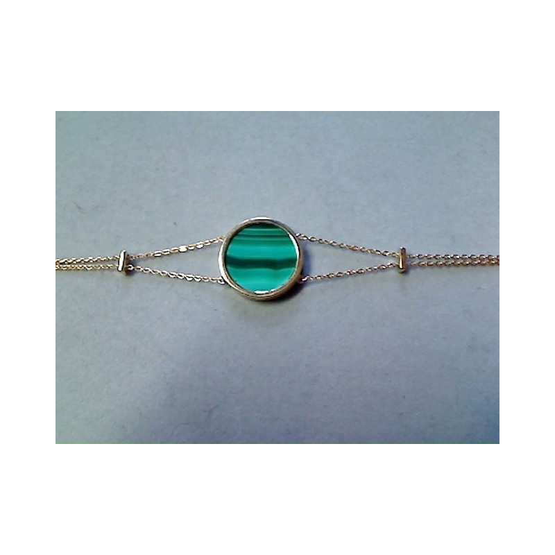 Bracelet Or et Pierres Malachite