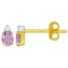 Boucles Or et Pierres Saphirs violets & Diamants