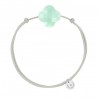 Bracelet Argent Chrysophrase menthe