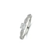 Bague Or et Diamant central 0,30 ct GHSI
