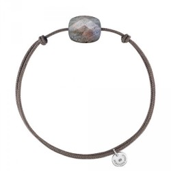 Bracelet Argent Labradorite coussin