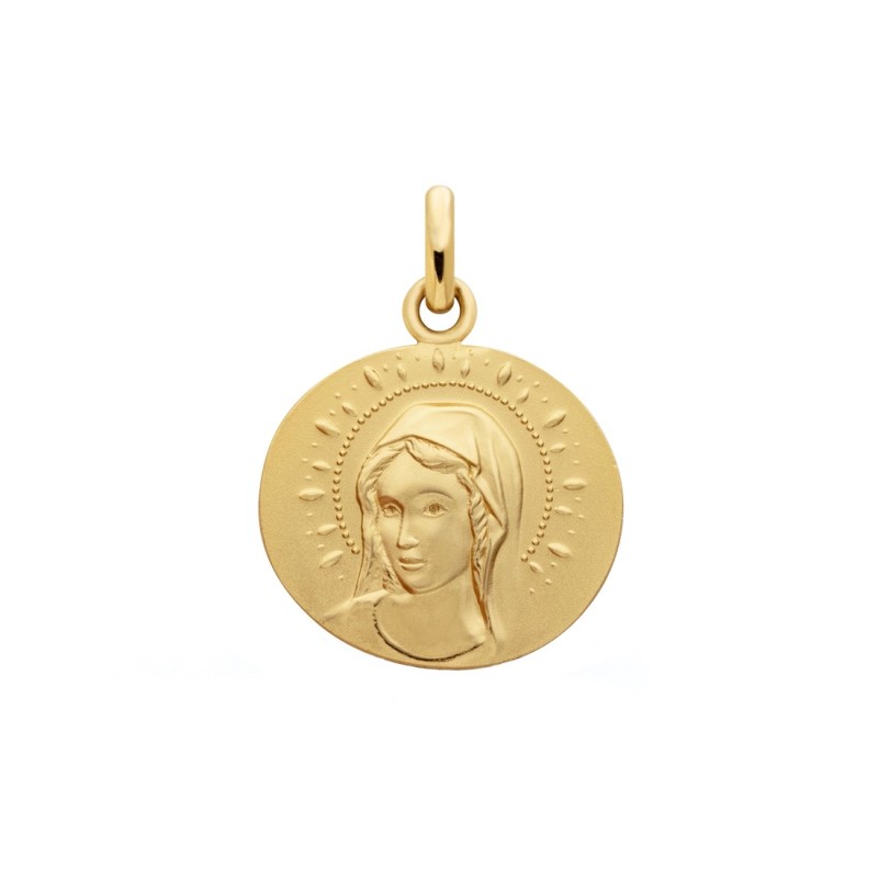 Médaille or Vierge Gracieuse 16mm Sablé