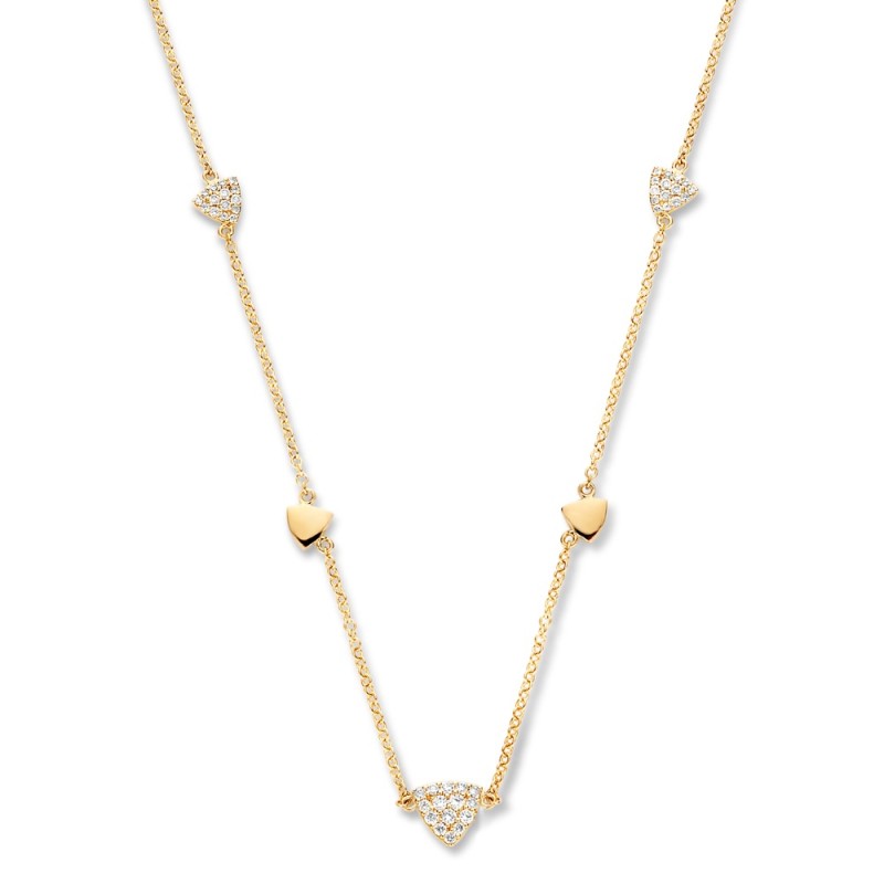 Collier Or et Pierres Diamants -- EOLO