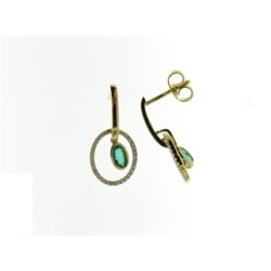 Boucles Or et Pierres Emeraudes & Diamants