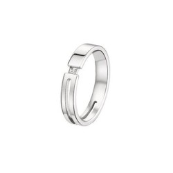 Alliance Palladium et Diamant taille Princesse