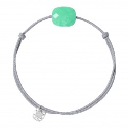 Bracelet Argent Chrysoprase menthe coussin