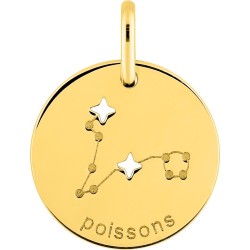 Médaille Or Constellation Poissons