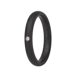 Alliance tantale Pure Curve Dark - 4 mm et Diamant