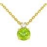 Collier Or et Pierres Péridot et Diamant