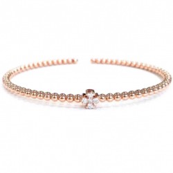 Bracelet Or rose Stretch et Diamants