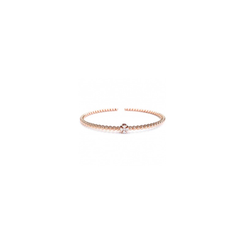 Bracelet Or rose Stretch et Diamants