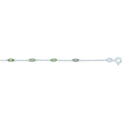 Bracelet Or et Pierres 7 Saphirs verts