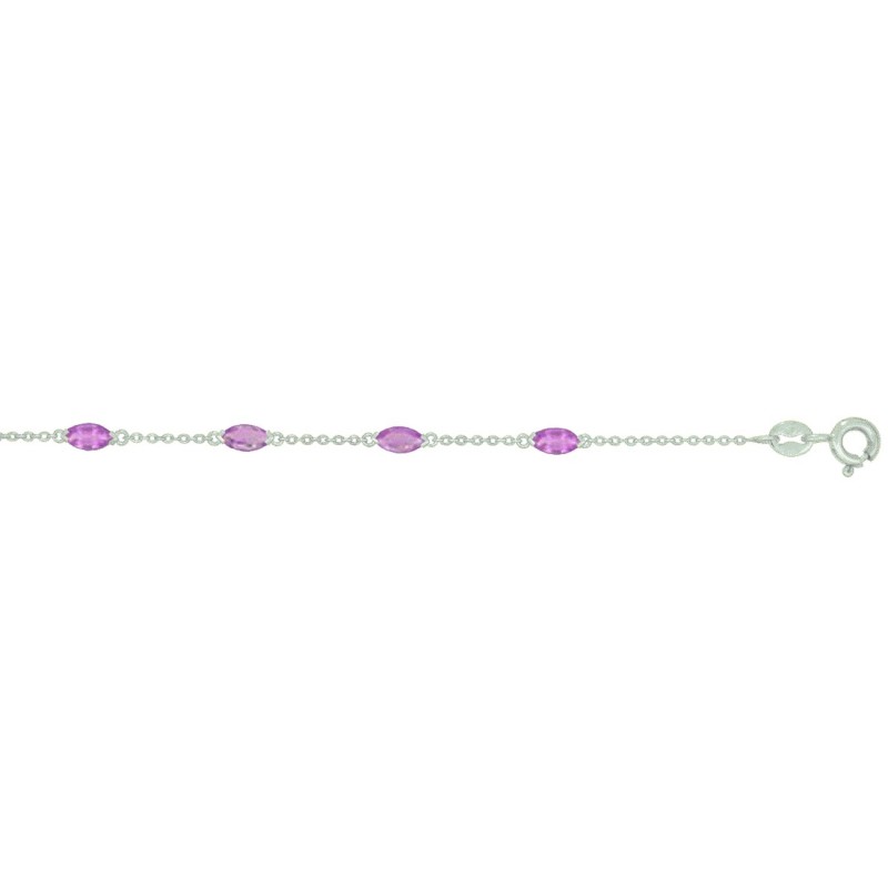 Bracelet Or et Pierres Saphirs violets