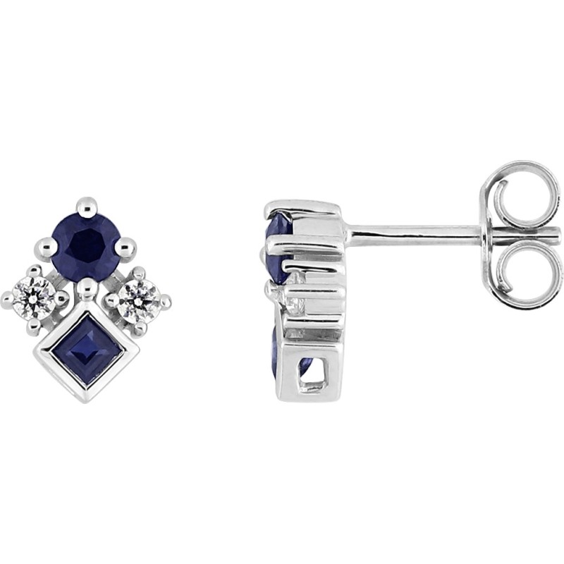 Boucles Or et Oxydes et Saphirs