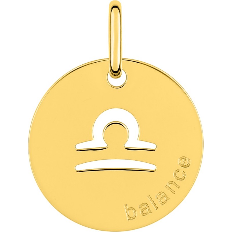 Médaille Or zodiac Balance
