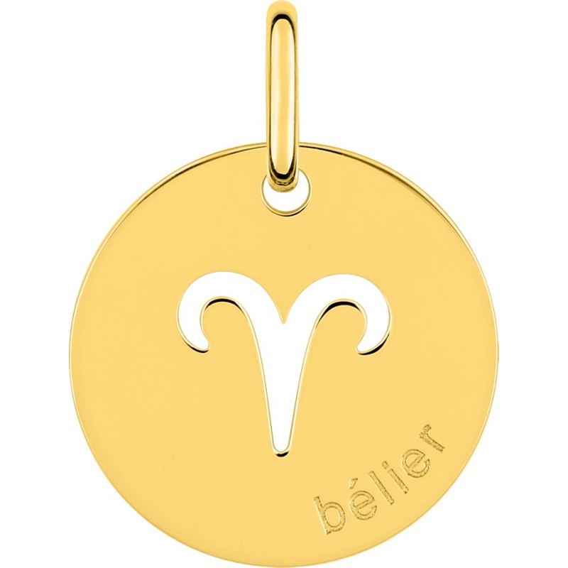 Médaille Or zodiac Bélier