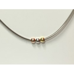 Collier Argent 3 couleurs