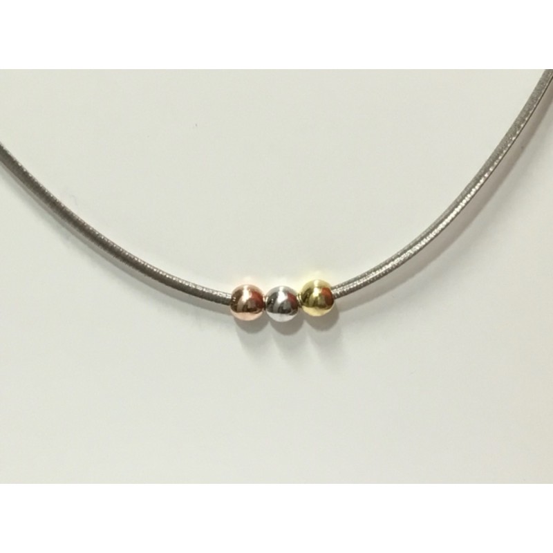 Collier Argent 3 couleurs