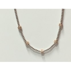 Collier Argent plaqué or rose