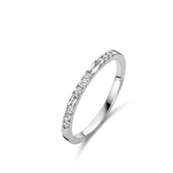 Alliance Or et Diamants 9 Dts Brillant (0,13ct)+ 2 Dts Baguette (0,08ct