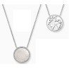 Collier Argent Rose des Vents sur nacre