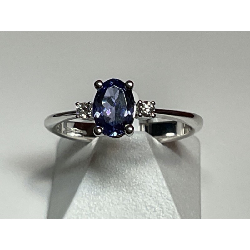 Bague Or et Pierres Fines Tanzanite & Diamants